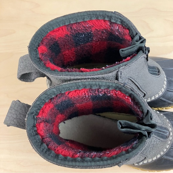 L.L. Bean Women’s Size 8.0 M Duck Boots Front Zip Lounger Lined Gray Leather - Picture 9 of 12